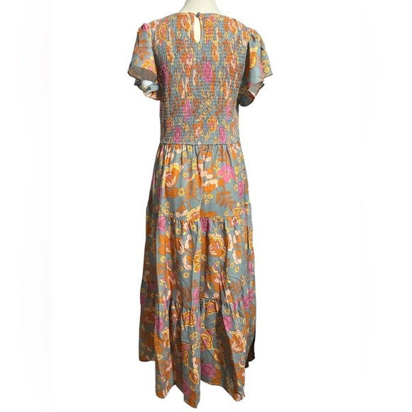 Vibrant Floral Maxi Dress - Multicolor - Picture 4 of 8